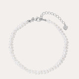 silver and pearl bracelet