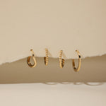 14k sold gold huggie earring for women