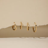 14k sold gold huggie earring for women