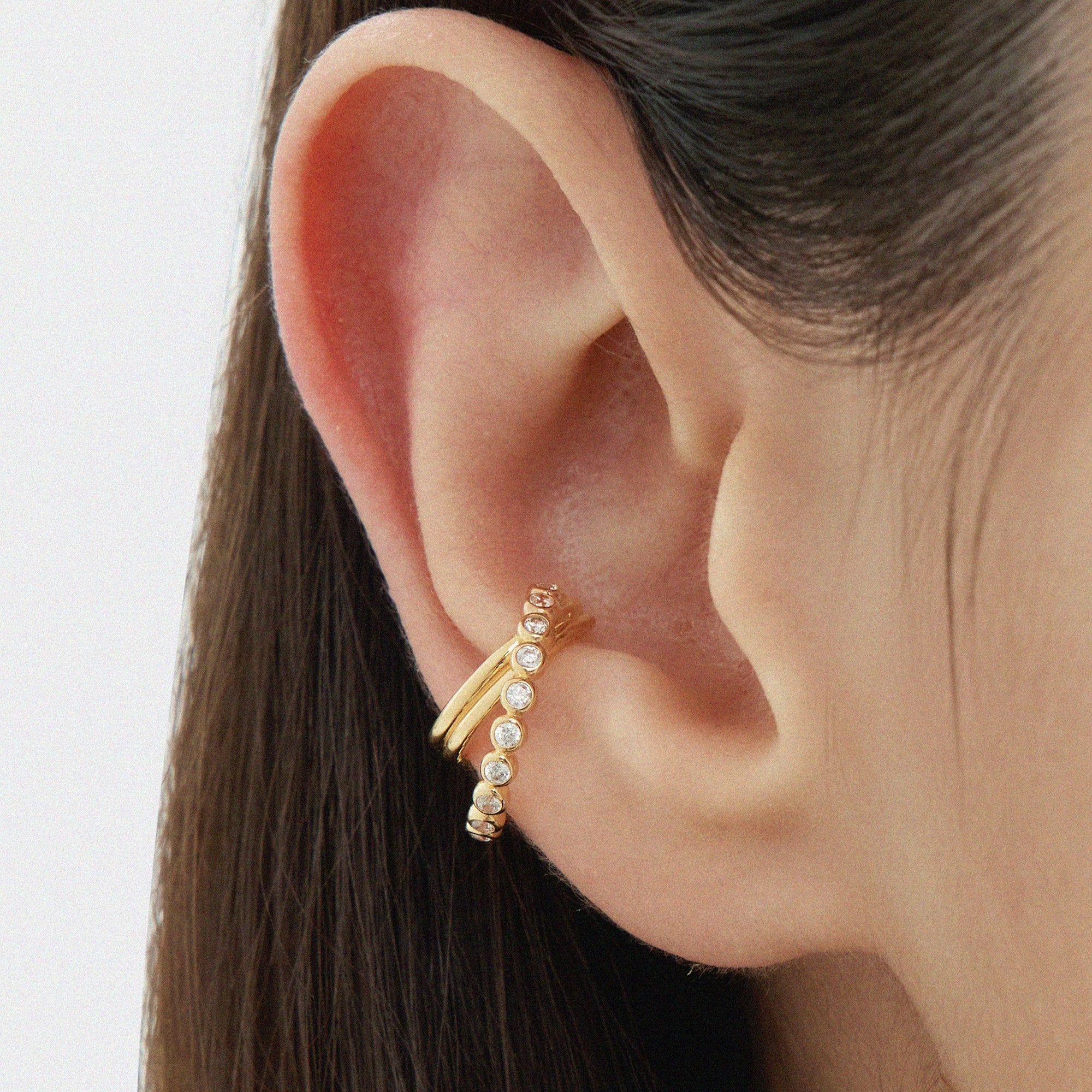 Gold CZ ear cuff