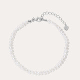 silver and pearl bracelet