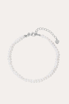silver and pearl bracelet
