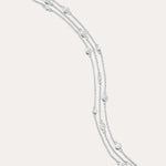 Silver triple layered bracelet chain