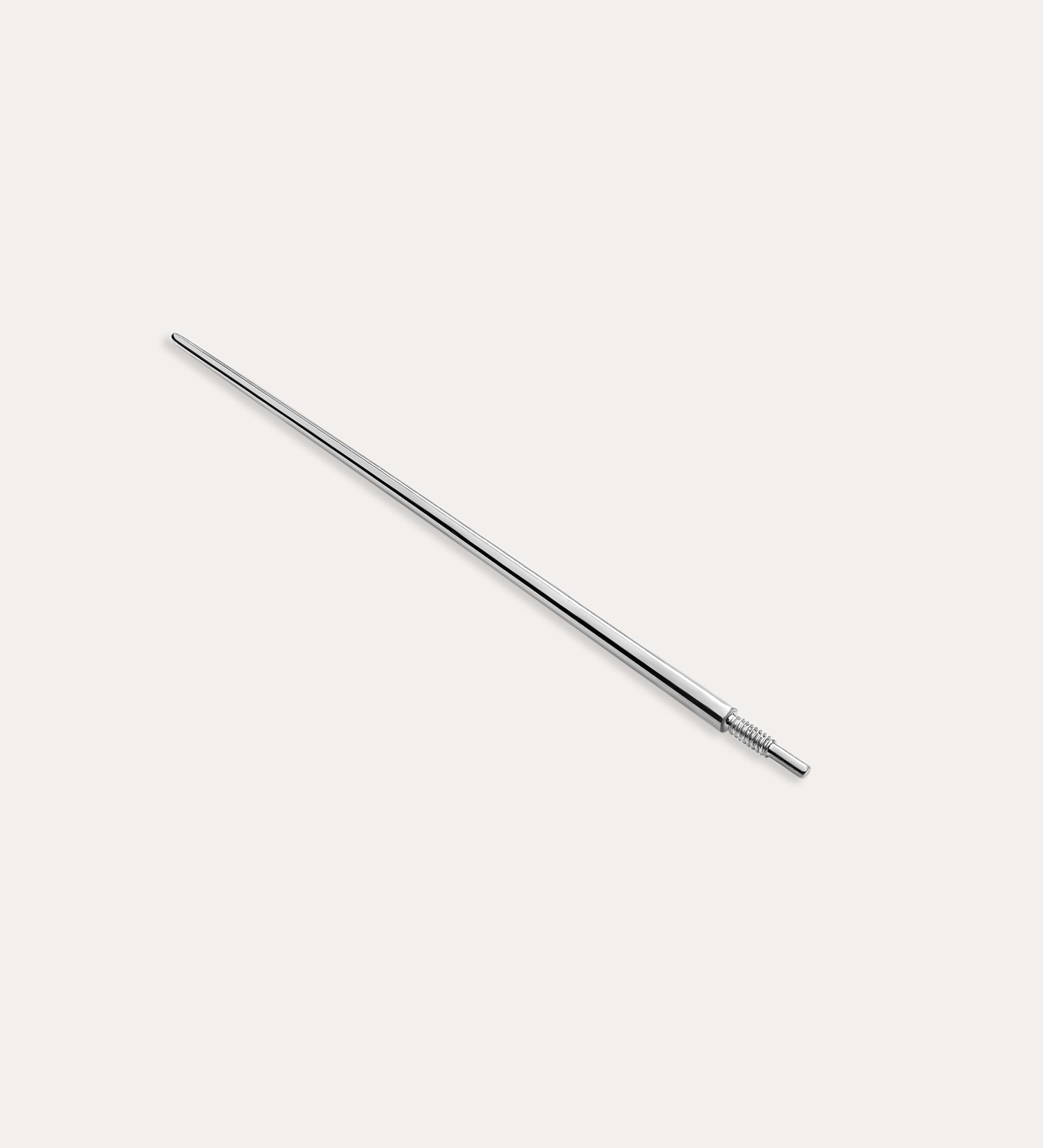 The Vanchi Labret Piercing Taper Care Set features a slender, silver metal tool with a pointed tip and textured grip, displayed against a plain white background.