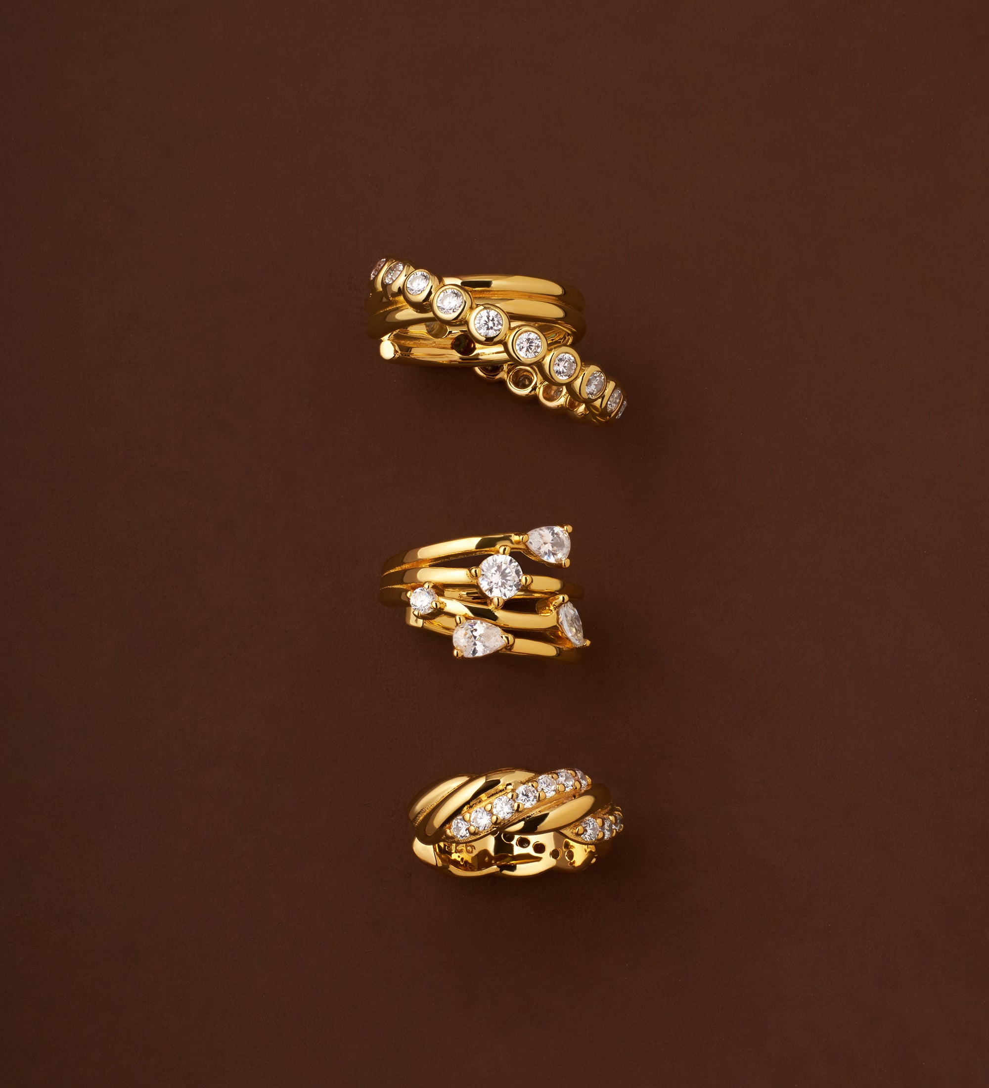 ear cuffs in gold