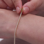 Vanchi Gold Tennis Bracelet clasp